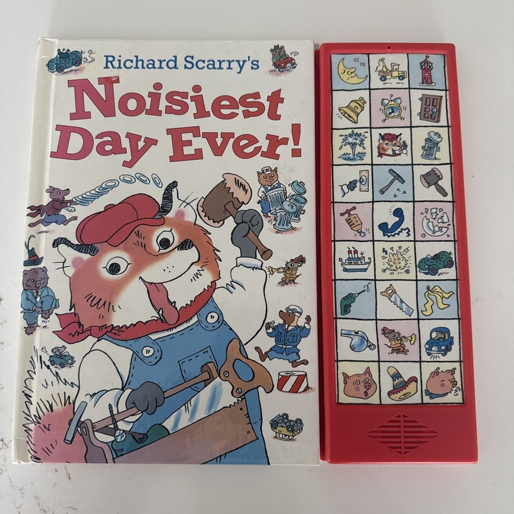 Richard Scarry's Noisiest Day Ever! Scarry, Richard, 1996, HC FOR REPAIR